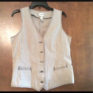 Pinstriped Chico’s Vest